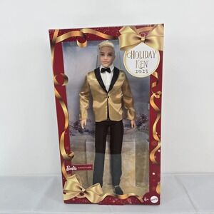 Barbie Signature Holiday Ken 2025 Blonde Hair Mattel JHT07  Gold Black‎ Suit New